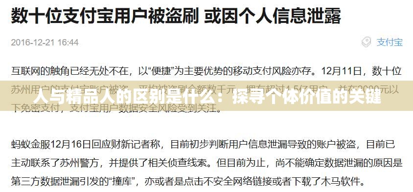 人與精品人的區(qū)別是什么：探尋個(gè)體價(jià)值的關(guān)鍵