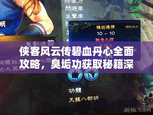 俠客風(fēng)云傳碧血丹心全面攻略，臭垢功獲取秘籍深度揭秘與解析