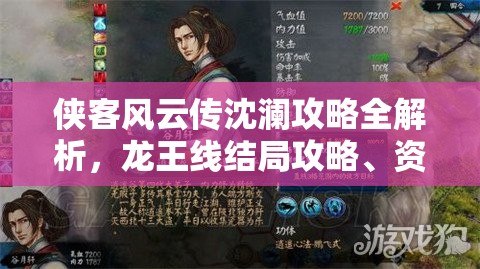 俠客風(fēng)云傳沈?yàn)懝ヂ匀馕?，龍王線結(jié)局攻略、資源高效管理與零浪費(fèi)策略