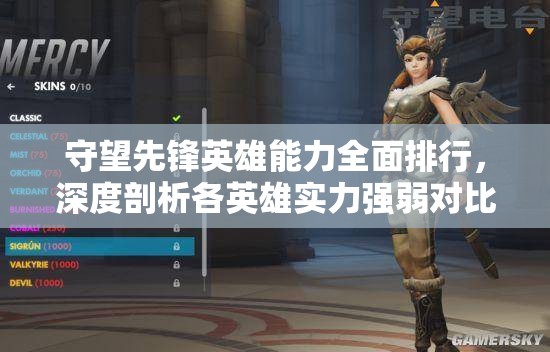守望先鋒英雄能力全面排行，深度剖析各英雄實力強弱對比