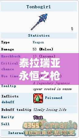 泰拉瑞亞永恒之槍，全面解析合成秘籍與高效實戰(zhàn)攻略