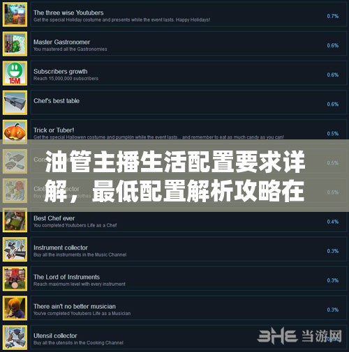 油管主播生活配置要求詳解，最低配置解析攻略在資源管理中的重要性及實(shí)施高效策略