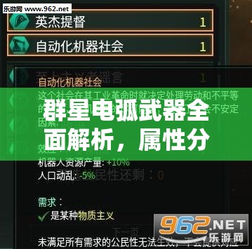 群星電弧武器全面解析，屬性分析、資源管理及其在游戲中的表現(xiàn)