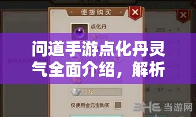 問(wèn)道手游點(diǎn)化丹靈氣全面介紹，解析攻略助你高效提升寵物實(shí)力