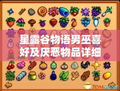 星露谷物語男巫喜好及厭惡物品詳細管理攻略與送禮指南