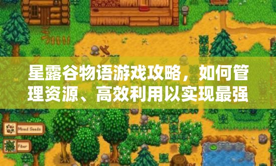 星露谷物語(yǔ)游戲攻略，如何管理資源、高效利用以實(shí)現(xiàn)最強(qiáng)戒指價(jià)值最大化