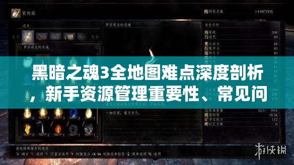 黑暗之魂3全地圖難點(diǎn)深度剖析，新手資源管理重要性、常見(jiàn)問(wèn)題解答與技巧分享