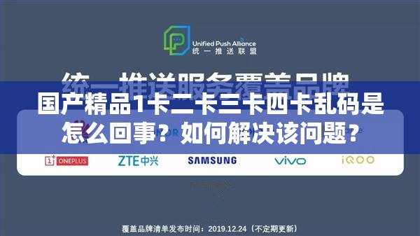 國產(chǎn)精品1卡二卡三卡四卡亂碼是怎么回事？如何解決該問題？