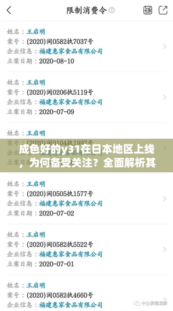 成色好的y31在日本地區(qū)上線，為何備受關(guān)注？全面解析其獨(dú)特優(yōu)勢(shì)與市場(chǎng)表現(xiàn)