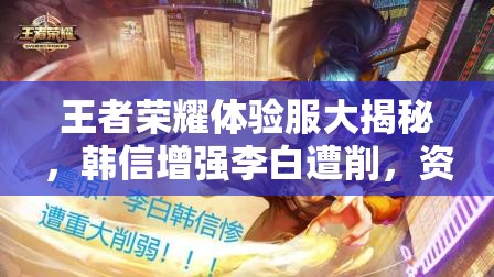 王者榮耀體驗(yàn)服大揭秘，韓信增強(qiáng)李白遭削，資源管理新策略成懸念？