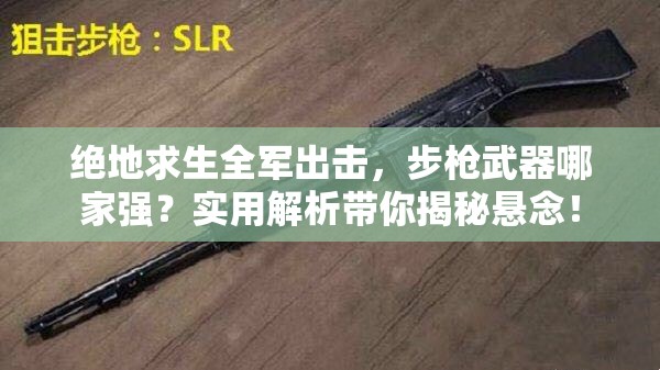 絕地求生全軍出擊，步槍武器哪家強？實用解析帶你揭秘懸念！