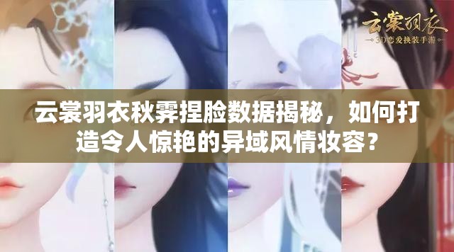 云裳羽衣秋霽捏臉數(shù)據(jù)揭秘，如何打造令人驚艷的異域風(fēng)情妝容？