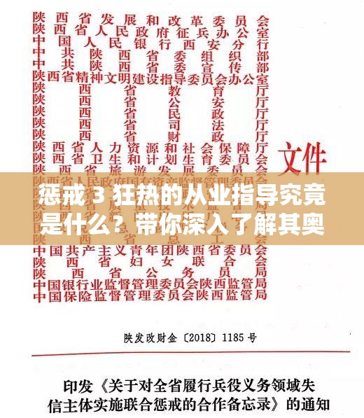 懲戒 3 狂熱的從業(yè)指導(dǎo)究竟是什么？帶你深入了解其奧秘與要點(diǎn)