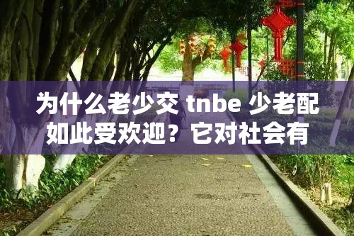 為什么老少交 tnbe 少老配如此受歡迎？它對(duì)社會(huì)有何影響？