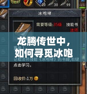 龍騰傳世中，如何尋覓冰咆哮技能書(shū)并揭秘玄冰刃學(xué)習(xí)之謎？