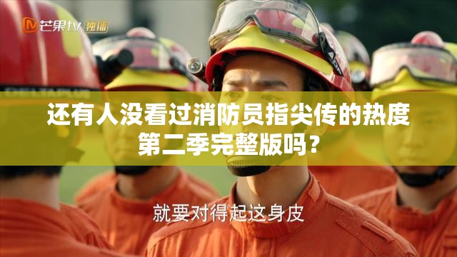 還有人沒看過消防員指尖傳的熱度第二季完整版嗎？