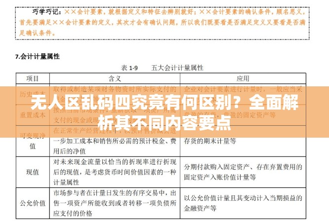 無人區(qū)亂碼四究竟有何區(qū)別？全面解析其不同內容要點