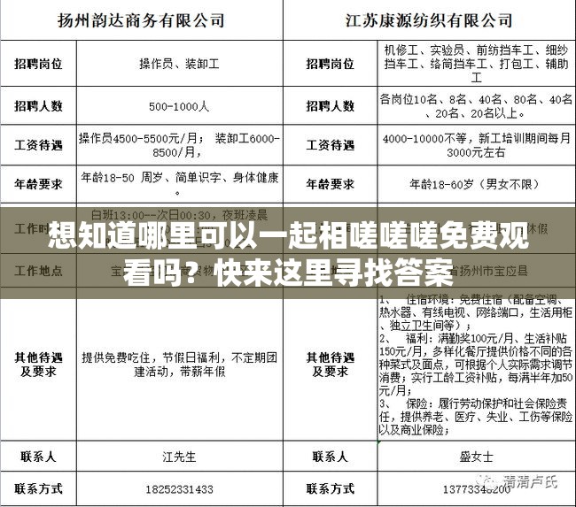 想知道哪里可以一起相嗟嗟嗟免費(fèi)觀(guān)看嗎？快來(lái)這里尋找答案