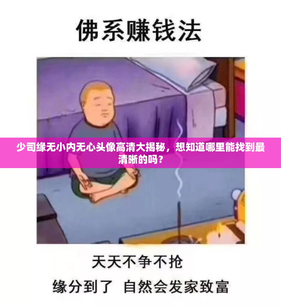 少司緣無(wú)小內(nèi)無(wú)心頭像高清大揭秘，想知道哪里能找到最清晰的嗎？