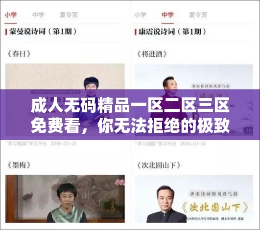 成人無碼精品一區(qū)二區(qū)三區(qū)免費看，你無法拒絕的極致體驗