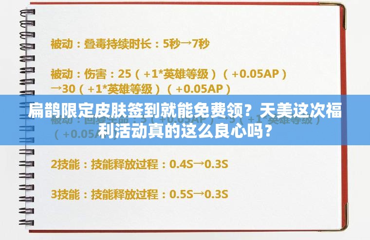 扁鵲限定皮膚簽到就能免費領(lǐng)？天美這次福利活動真的這么良心嗎？