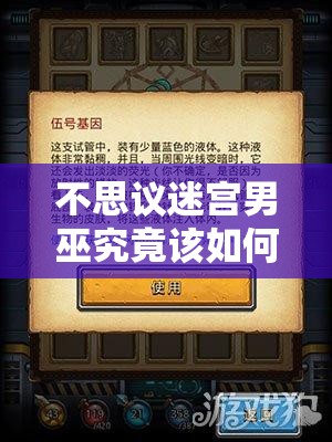 不思議迷宮男巫究竟該如何運(yùn)用？全面揭秘男巫使用心得與技巧