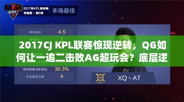 2017CJ KPL聯(lián)賽驚現(xiàn)逆轉(zhuǎn)，QG如何讓一追二擊敗AG超玩會？底層邏輯揭秘！